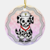 Puppyhondenverpleegkundige Keramisch Ornament (Voorkant)