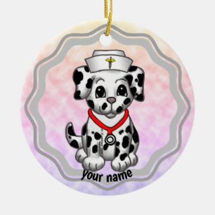 Puppyhondenverpleegkundige Keramisch Ornament