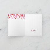 Puppykusjes en Knuffels Valentijnsdag Kaart (Binnen)