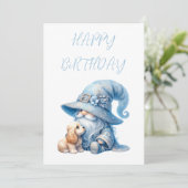 Puppyliefhebber Gnome Cocker Spaniel Feestdagenkaart (Staand voorkant)