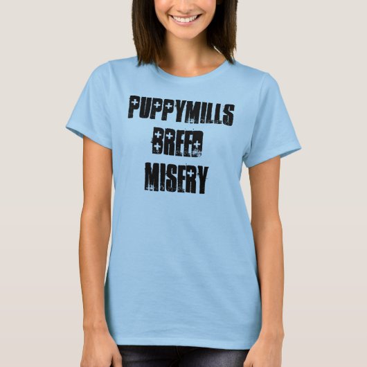 Puppyoliefabrieken Breed Misery T-shirt (Voorkant)