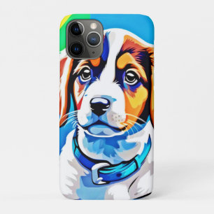 Puppyportret: kleurrijke pup Case-Mate iPhone case