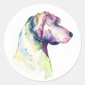Puppyprofiel Ronde Sticker (Voorkant)