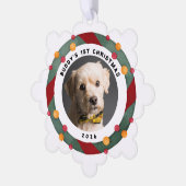 Puppy's 1e kerstboom decoratie Kaart (Links)