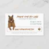 Puppys Dog Walker Pet Services Visitekaartje (Achterkant)