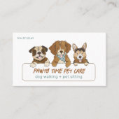 Puppys Dog Walker Pet Services Visitekaartje (Voorkant)