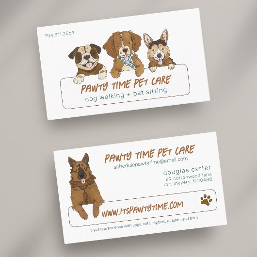 Puppys Dog Walker Pet Services Visitekaartje
