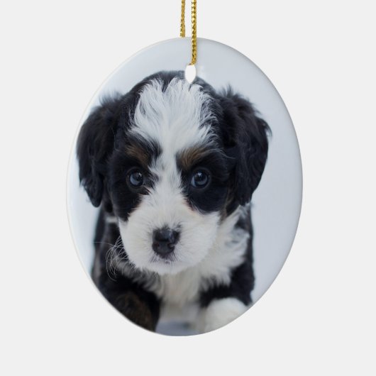 Puppy's eerste kerst keramisch ornament (Rechts)