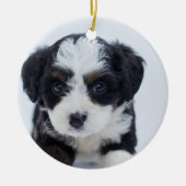 Puppy's eerste kerst keramisch ornament (Voorkant)