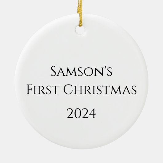 Puppy's eerste kerst keramisch ornament (Achterkant)