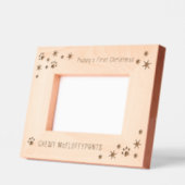 Puppy's eerste kerst met naam gegraveerde lijstjes (Links)