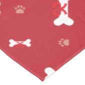 Puppy's eerste kerst tafelkleed (Gekanteld)