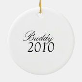 Puppy's eerste kerstboomversieringen keramisch ornament (Achterkant)