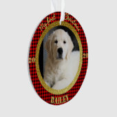 Puppy's eerste kerstfoto ornament (voorkant)