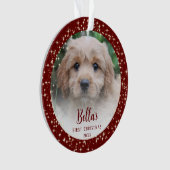 Puppy's eerste kerstrood ornament (voorkant)