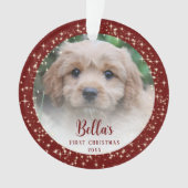 Puppy's eerste kerstrood ornament (voorkant)
