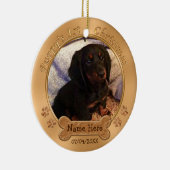 Puppy's eerste kerstversiering Je FOTO, TEKST Keramisch Ornament (Rechts)