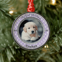 Puppy's eerste Paarse kerstafdrukken