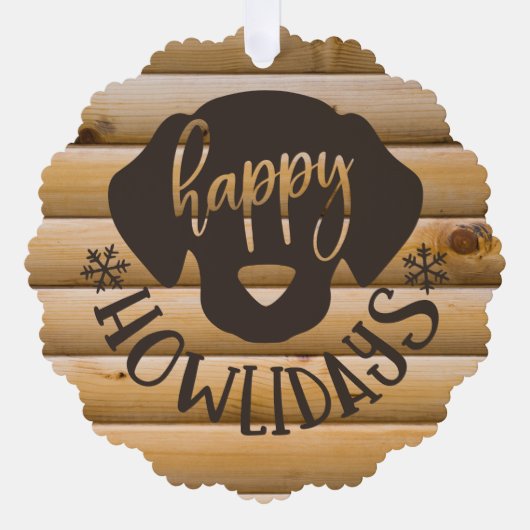 Puppy's eerste Paw-effect Canine Kerstmis Foto Ornament Kaart (Voorkant)