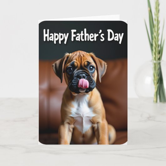 Puppy's Eerste Vaderdag Kaart (Voorkant)