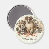 Puppy's Merry Kerstmis  Magnet (Voorkant / Achterkant)