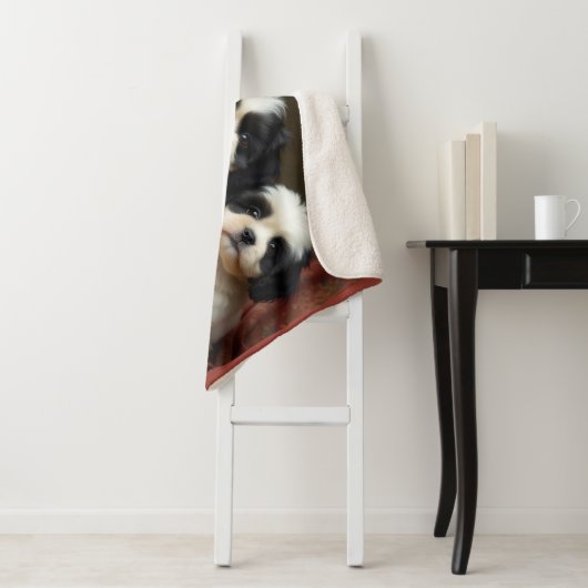 Puppy's Sherpa Deken (In situ)