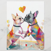 puppy's te koop flyer met QR-code oranje (Achterkant)