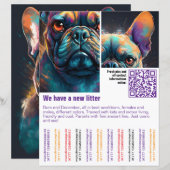 puppy's te koop flyer sjabloon QR code (Voorkant / Achterkant)