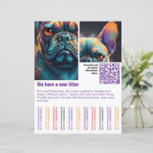 puppy's te koop flyer sjabloon QR code (Staand voorkant)