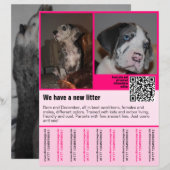 puppy's te koop flyer sjabloon QR code (Voorkant / Achterkant)