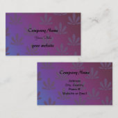 Puprle Modern Floral Design Visitekaartje (Voorkant / Achterkant)