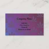 Puprle Modern Floral Design Visitekaartje (Achterkant)