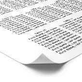 Puprle Pink Floral 20-Table Wedding Seating Chart Poster (Hoek)