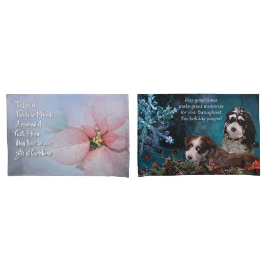 pups and flowers reversible pillow cases kussensloop (Voorkant-Set)