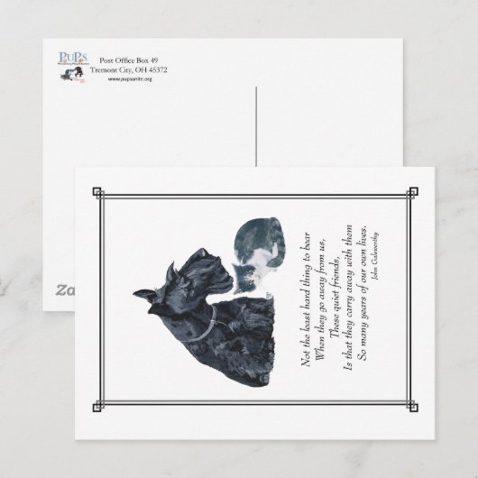 PUPs condoleancekaart Briefkaart (Voorkant / Achterkant)