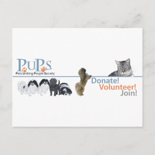 PUPs Logo Merchandise Briefkaart