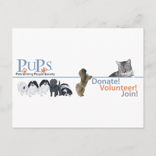 PUPs Logo Merchandise Briefkaart (Voorkant)