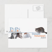 PUPs Logo Merchandise met Katten Briefkaart (Voorkant / Achterkant)