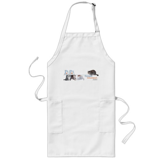 PUPs Logo Merchandise met Katten Lang Schort (Voorkant)