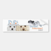 PUP's Logo Merchandise met Shih Tzu Bumpersticker (Voorkant)