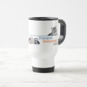 PUPs Logo Merchandise met Tabby Cat Reisbeker (Voorkant rechts)