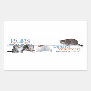 PUPS Logo Sticker met Katten