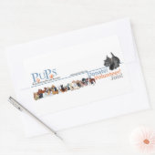 PUPs Logo Sticker met Scottie (Envelop)