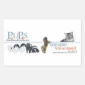 PUPs Logo Sticker Pekingese (Voorkant)