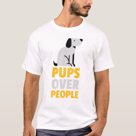 'Pups over mensen', hondendag T-shirt