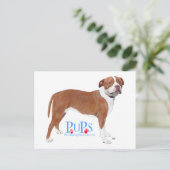 PUPs Redt Pit Bull Briefkaart (Staand voorkant)