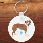 PUPs Redt Pit Bull Sleutelhanger (Voorkant)