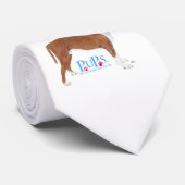 PUPs Redt Pit Bull Stropdas (Opgerold)