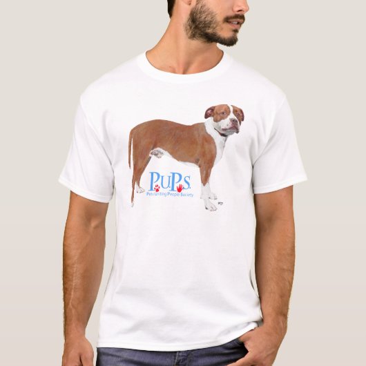 PUPs Redt Pit Bull T-shirt (Voorkant)