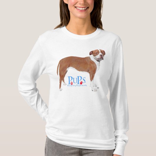 PUPs Redt Pit Bull T-shirt (Voorkant)